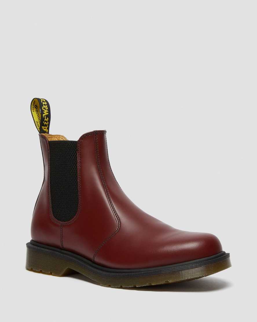 Dr. Martens 2976 Smooth Deri Erkek Chelsea Bot - Bot Kırmızı |NCWKX1698|